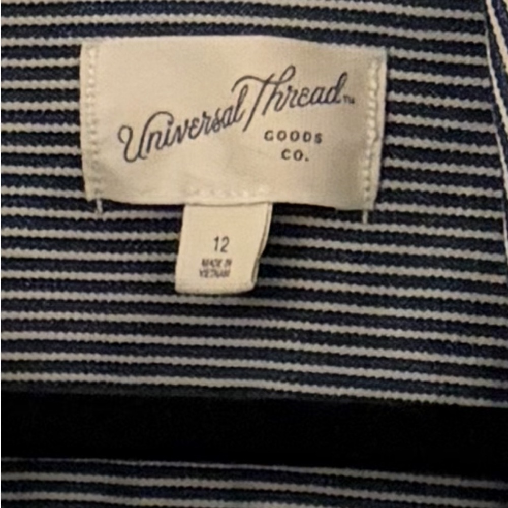 Universal Thread Blue and White Striped Button-Front Romper - Picture 4 of 4